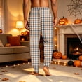thumbnail image 7 of Men's Traditional Plaid Pajama Pants with Pockets & Drawstring - Cuffed Jogger Sleep Bottoms for Men, Elastic Waist Soft Lightweight Lounge Homewear Yellow S, 7 of 7