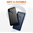 thumbnail image 3 of SCL Moto One 5G ACE Case,[Blue] Carbon Fiber Effect Gel Grip Protection Cover [Anti Scratch][Anti Collision][Free, 3 of 5