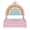 Pink / Velvet (Colorful&Pink), variant on Twin Size Upholstered Rainbow Design Bed, Pink / Velvet (Colorful&Pink)