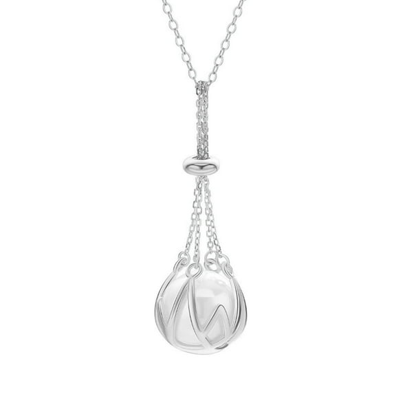 10-12mm Round Pearls Pendant Cage Necklace Charm Holder Hollowed Balls Shape Empty Support Tray Bracket