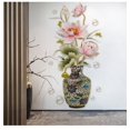 thumbnail image 4 of Chinese Style Lotus Flower Classical Vase Wall Sticker Pearl Transparent decal Peel and Stick Removable Wall Stickers Living Room Art Wall Decals Home Entrance Backdrop Decoration, 4 of 9