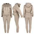 thumbnail image 3 of Women Two Piece Outfits 2025 Casual Sweatsuits Tracksuit Solid Lounge Hoodie Sweatshirts and Jogger Pants Sets, 3 of 3