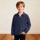 thumbnail image 2 of Camisas de Manga Larga para Niños Tamaño 12-14 Juventud Color Sólido Top de Cuello de Solapa para Chico, Camisa de Botón de Manga Larga Casual para Uso Diario, 2 of 6