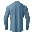 thumbnail image 5 of Garbnen Blue Turtleneck Shirt for Men Mock Neck Long Sleeve Base Layer Men Cold Weather Fitted Winter Warm Undershirts for Men, 5 of 8