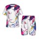 thumbnail image 1 of Balery Colorful Bulldog Conjunto de Pijama Infantil de Manga Corta con Estampado – Ropa de Dormir de Algodón Suave-XX-Large, 1 of 6
