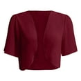 thumbnail image 3 of Patlollav Womens Soft Chiffon Open Front Sheer Short Sleeve Cardigans for Evening Dress, 3 of 6
