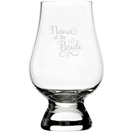 

Nana Of The Bride Samantha Font Wedding Party Themed Etched 6.5oz Whisky Glass