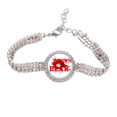 thumbnail image 1 of Outline Brown Bear Foot Tennis Chain Anklet Bracelet Diamond Jewelry, 1 of 3