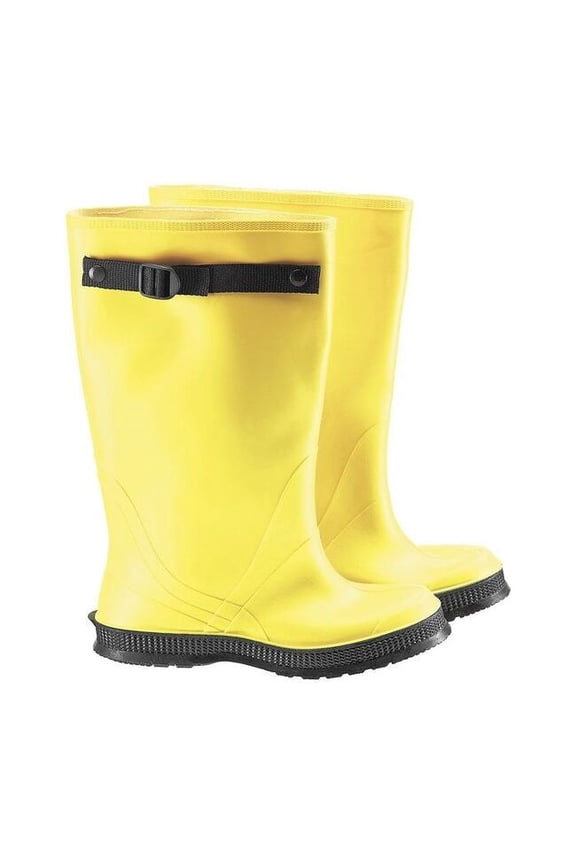 Onguard Industries Size 12 Slicker Yellow 17'' PVC And Flex-O-Thane Overboots With Self-Cleaning Cleated Outsole And Strap