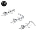 thumbnail image 2 of ZS 4Pcs/Set 20G G23 Titanium Nose Stud Piercing Round Crystal Nostril Piercing, 2 of 5