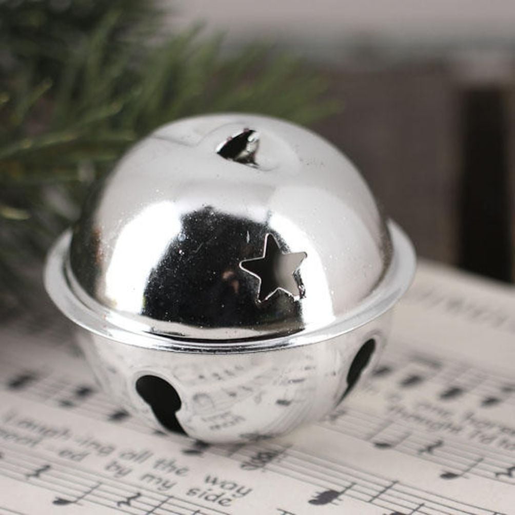 12pc Silver Sleigh Bell Set - for Christmas and Winter Decor - Factory Direct Craft
