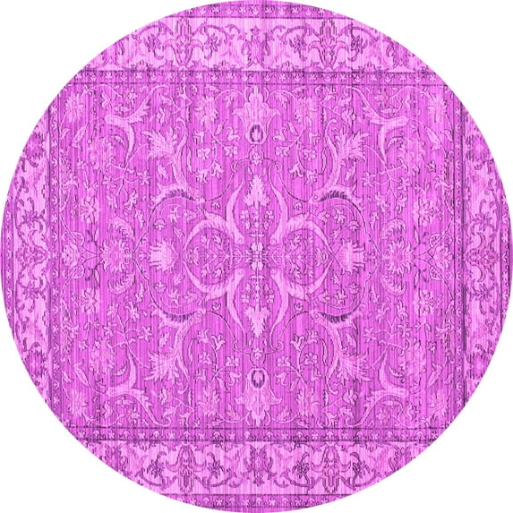 Ahgly Company Indoor Round Persian Pink Traditional Area Rugs, 3' Round