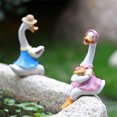 thumbnail image 4 of Naiovety Estatuas de pato de pareja sentada adecuadas para cualquier ocasión añaden encanto al adorno de pato elegido como regalo de jardín Decoración del hogar, 4 of 6