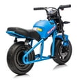 thumbnail image 6 of 24V 300W Ride on Toys Motorcycle, Electric Motorcycle with Twist Grip Throttle, Max Speed 11.18 MPH, Ride on Car With Dual Suspension for Big Kids Boys Girls 6-12, Blue, 6 of 14