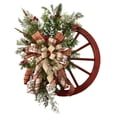 thumbnail image 6 of Christmas Wreath Farmhouse Wagon Wheel, Vintage Farmhouse Wreath, Christmas Decorations Wreath for Front Door Window Outdoor Hanging Home Garden Outdoor Decoration Wreath, 6 of 9