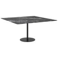 thumbnail image 3 of vidaXL Table Top Black 80x80 cm 6 mm Tempered Glass with Marble Design, 3 of 4