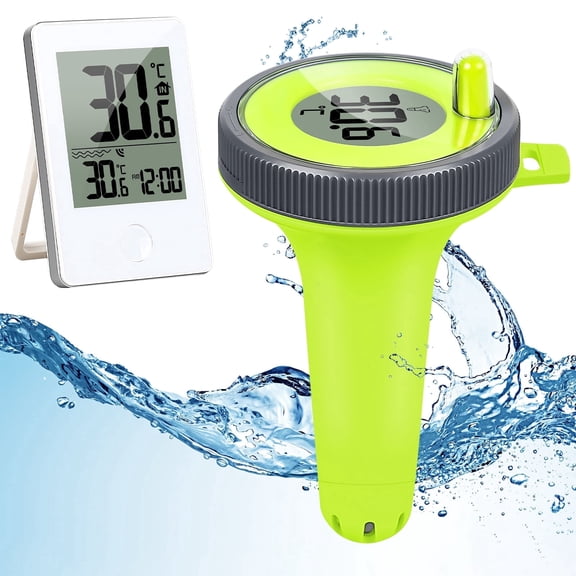 SUNBAT Digital Pool Thermometer Wireless Floating Easy Read with Outdoor/Indoor Temperature Monitor for Swimming Pool,Hot Tub, Fish Aquarium, Pond
