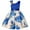 Blue, variant on Fshinging Dress For Kids Girls Spring Summer Print Sleeveless Princess Family Gifts For Party Children Dresses Size 7-8 Years