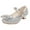 Silver, variant on enyan Toddler/Little Girls' Ballerina Flat Mary Jane Princess Dress Shoes - Wedding School Party Girls Black Shoes,Blue,Size 1.5
