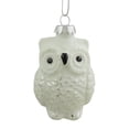 thumbnail image 2 of Northlight 3ct Silver and White Owl Matte Glass Christmas Ornaments 2.5", 2 of 3