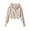 Womens Clothing Beige, variant on Womens Cropped Sweatshirt Coats, Zip Up Hoodies for Women Fall Casual Athletic Solid Color Hooded Long Sleeve Pullover Jacket S-L