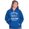 thumbnail image 4 of Can Fix Everything Mechanic Humor Unisex Fleece Graphic Zip Up Hoodie Brisco Brands 3X, 4 of 5