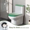 thumbnail image 4 of HELLHERO Green Gradient Pattern Universal Bathroom Toilet Cozy Set & Dust-Proof Elastic Bottom Stretch with 2 Pack Toilet Lid Seat Cover, 4 of 7