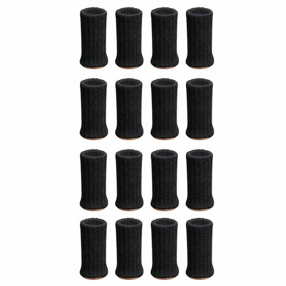 AUQ 16Pcs Chair Leg Caps,Smooth Sliding Chair Leg Pads for Hardwood,Protects Furniture Sofa Feet Protectors,Black