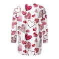 thumbnail image 5 of Jewelreauty Valentine's Day Crewneck Shirt Women 3/4 Sleeve Fashion Cute Graphic Tops Pullover Print T-Shirts (L, White-A), 5 of 5
