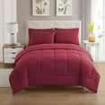 thumbnail image 2 of 500-TC Egyptian Cotton All Season Comforter for Adults Eastern King Size 108" x 118" Inches, 1pc Comforter Box Stitched with 4 Corner Tabs, 300 GSM Comforter, (Burgundy), 2 of 7