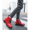 thumbnail image 6 of DADAWEN Toddler Boys Girls Combat Boots Ankle Boots Kid Unisex Shoes Red 6 Toddler, 6 of 7