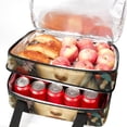 thumbnail image 5 of Bohemia Double Layered Insulated Refrigerated Lunch Bag with Large Capacity - 7.1x11.4x16.1 Inches Hand Carry Lunch Bags, 5 of 6