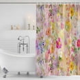 thumbnail image 4 of Spring Floral Waterproof Fabric Shower Curtain,Elegant Watercolor Botanical Summer Flower Waterproof Fabric Shower Curtain for Bathroom Curtains Bathtubs Shower Curtains with 12 Hooks Small 36x72in, 4 of 8