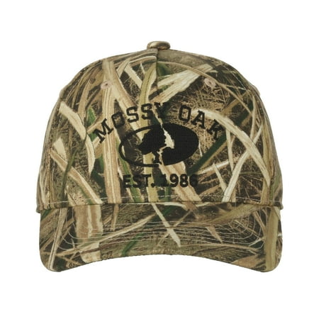 Mossy Oak Shawdowgrass Blades® Camo Cap Hunting Hat for Men Snapback One Size Adult Brown Camo