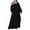 Black, variant on Party Evening Dresses for Women Plus Size Chiffon Bell Sleeve High Split Prom Gowns Twist Ruffle Elegant Formal Dress Red, 2XL