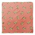 thumbnail image 4 of Bimba Orange Butterflies Printed Pure Silk Scarf Neck Wrap Summer Hair Bandanas For Women 40 x 40 Inches, 4 of 6