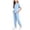 Light Blue, variant on Girls Casual Outfit Solid Color Short Sleeve Top And Shorts Two Piece Playwear Toddler Summer Daily Wear Girls Casual Outfit Sets