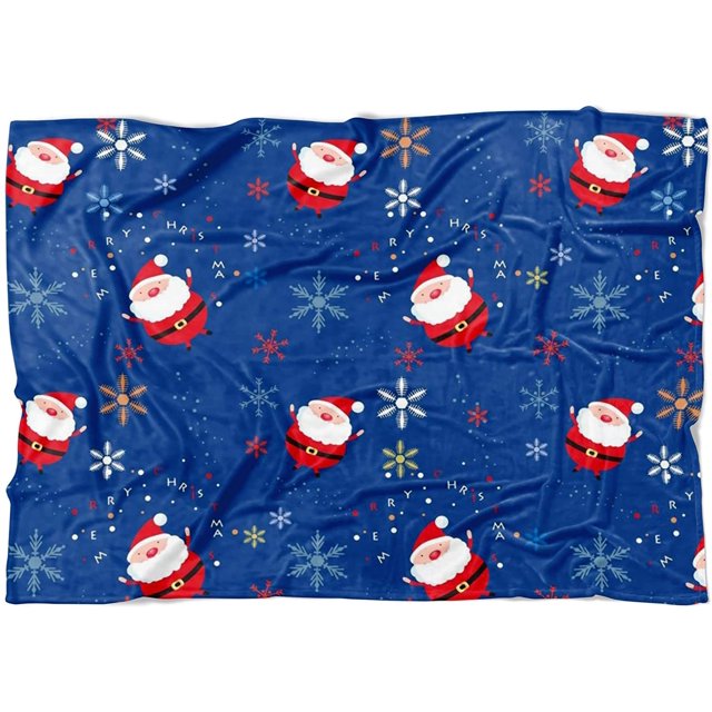 Manta polar de Papá Noel, linda manta navideña, manta de Papá Noel para niños Adepaton ZJWJ872-1