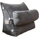 thumbnail image 1 of Almohada de cuña triangular, almohada de lectura, almohada de espalda con rollo para el cuello extraíble y bolsillos laterales, almohada de espalda, respaldo para la oficina, lectura o televisión, 1 of 7