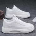 thumbnail image 4 of Zapatos informales de marca para hombre, zapatillas blancas de plataforma de alta calidad, antideslizantes, vulcanizados, con cámara de aire, 2024, 4 of 5