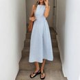 thumbnail image 4 of CIENVNSTG Women's Fashion Dress A-Line Classic Breathable Holiday Dress Flowy Eye-Catching Party Dress, 4 of 5