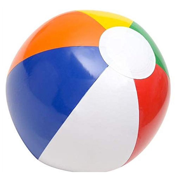Inflatable 12 Inch Multicolored Beach Balls, Set of 12
