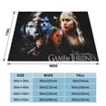thumbnail image 4 of Game Of Thrones Fleece Blanket Super Soft Cozy Throw Blanket Fuzzy Comfy Flannel Blanket Warm Plush Blankets And Throws For Couch, Sofa, Bed 80"X60", 4 of 7