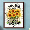 thumbnail image 1 of Cuadros Decorativos 5D bricolaje ronda completa taladro diamante pintura girasol Kit decoración del hogar (E2433) Wdftyju embutido en tela, 1 of 9
