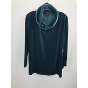 Pre-Owned Jones NY Blue Size Small Velvet Blouse