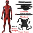 thumbnail image 1 of ZUITEH Halloween Deadpool Costume Superhero Role Play Bodysuit Clothes Child Fancy Dress Up Deadpool Costume Kids Boys Adults Juniors Cosplay Outfits, Deadpool and Wolverine Costume Set, 1 of 9