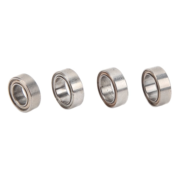 M Buder 4PCS RC Car Ball Bearing Set Acero Rodamientos para SCY 16101 16102 16103 16201 Escala 1/16 Coche de Control Remoto Actualización de Piezas Color Plateado Alta Velocidad 6.35mm