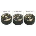 thumbnail image 2 of Uxcell 12mm H/M/S Glue on Laminated Pool Billiard Stick Cue Tips Kit 6 in 1, Black, 2 of 5