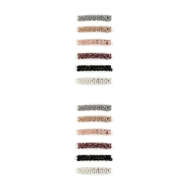 kurtrusly 6pcs/set Fashionable Hair Barrettes For Women Statement With Hair Rhinestone Hair Barrette L 2Set