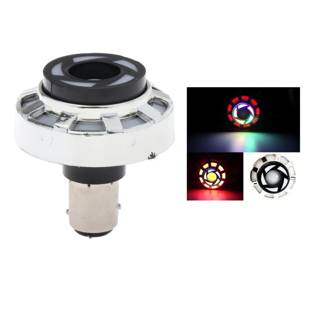 Reemplazo Universal LED 12V Dirt Bike Motocicleta Bicicletas Trasero Luz Trasera Decoración Fresca Ojo de ángel Lámpara Estroboscópica Accesorio Estilo C Soledad luz de freno